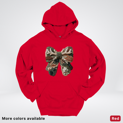 Woodland Winter Bow Hook Yard Faux - Hoodie