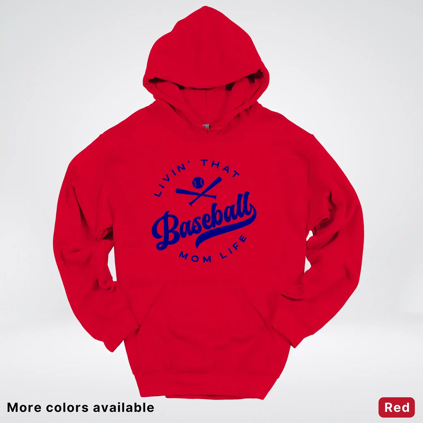 Livin' That Baseball Mom Life - Navy Design - Hoodie