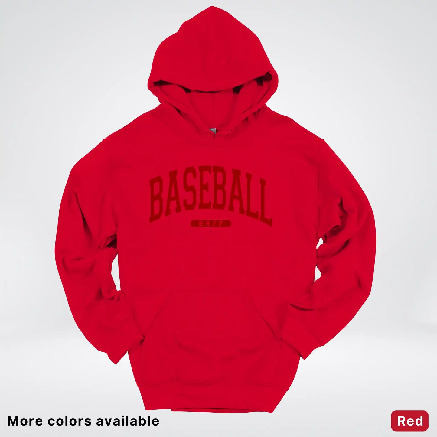 Baseball 24/7 – Maroon Design - Hoodie