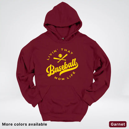 Livin' That Baseball Mom Life - Gold Design - Hoodie