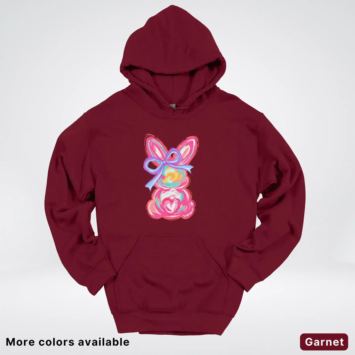 Coquette Easter Bunny – Pastel Bow Bunny Spring Graphic - Hoodie