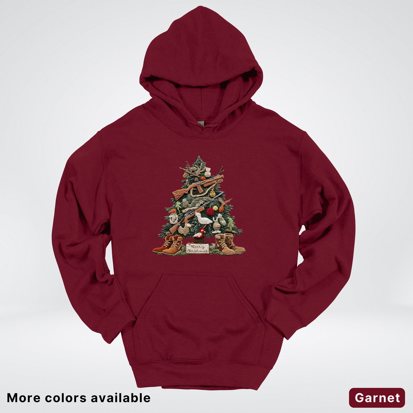 Rustic Holiday Tree & Boots (Hook Yard Faux) - Hoodie