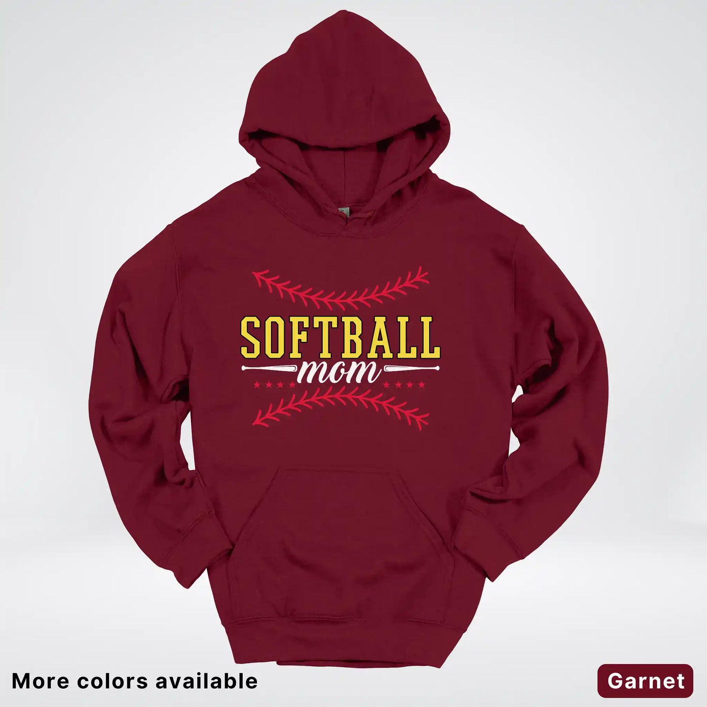 Softball Mom - White Design - Hoodie