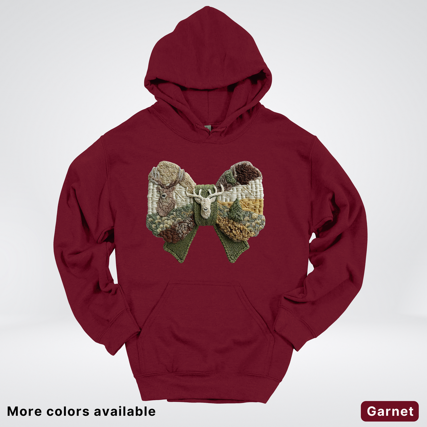 Rocking Horse Holiday Bow – Hook Yard Faux Look - Hoodie
