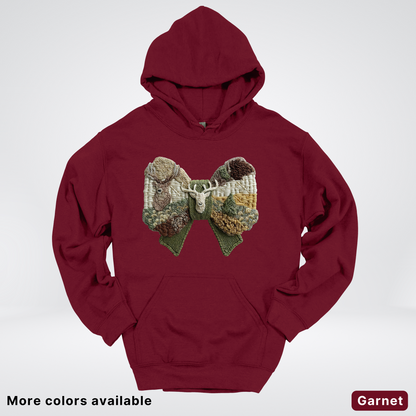 Rocking Horse Holiday Bow – Hook Yard Faux Look - Hoodie