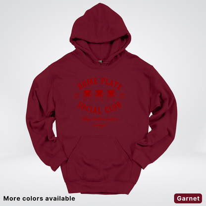 Home Plate Social Club – Maroon Design - Hoodie