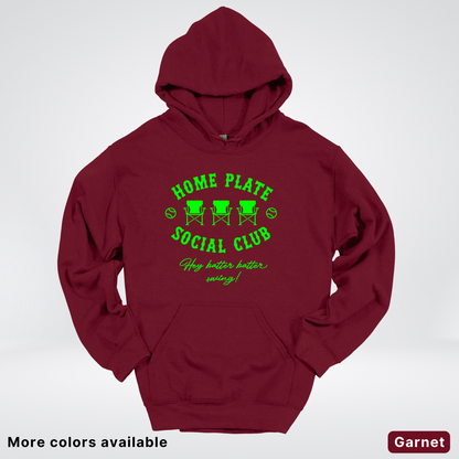 Home Plate Social Club – Green Design - Hoodie