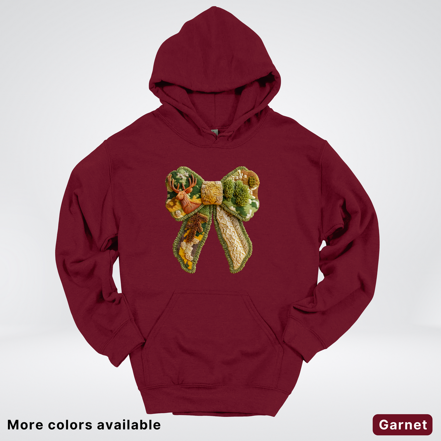 Forest Berry Bow Hook Yard Faux Look - Hoodie