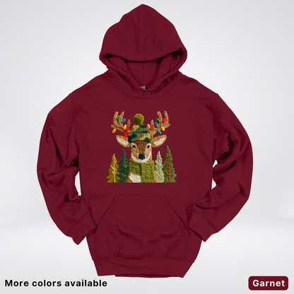Ornament Antler Reindeer Hook Yard Faux - Hoodie