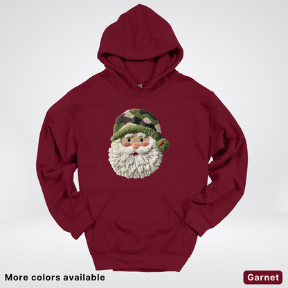 Woodland Santa Face (Hook Yard Faux Texture) - Hoodie