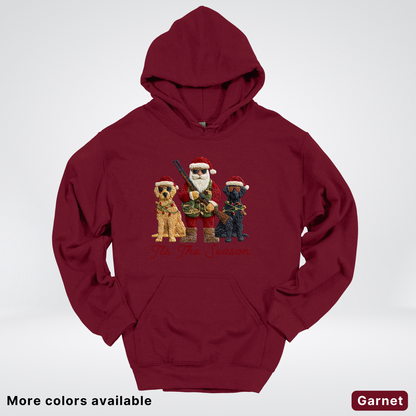 Tis The Season Hunting Santa Hook Yard Faux Hodie - Hoodie