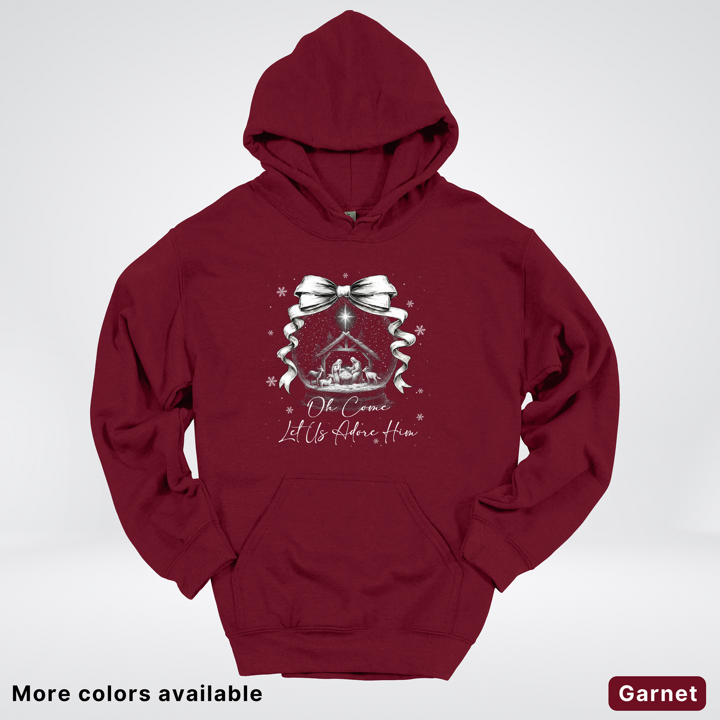 Oh Come Let Us Adore Him Nativity - Hoodie