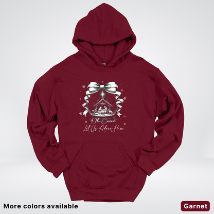 Oh Come Let Us Adore Him Nativity - Hoodie