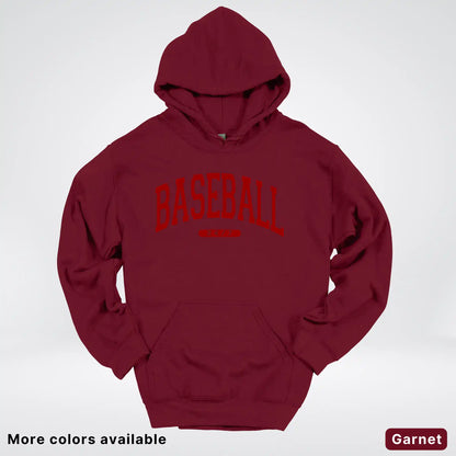 Baseball 24/7 – Maroon Design - Hoodie