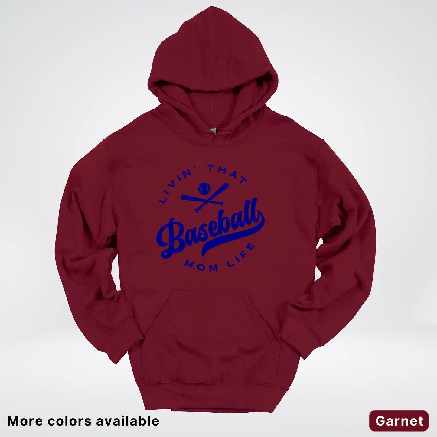 Livin' That Baseball Mom Life - Navy Design - Hoodie