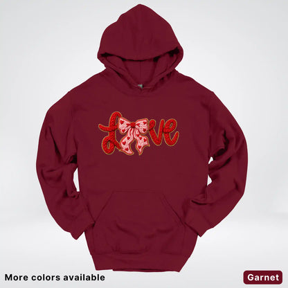 Love Bow Hook Yard Faux - Hoodie