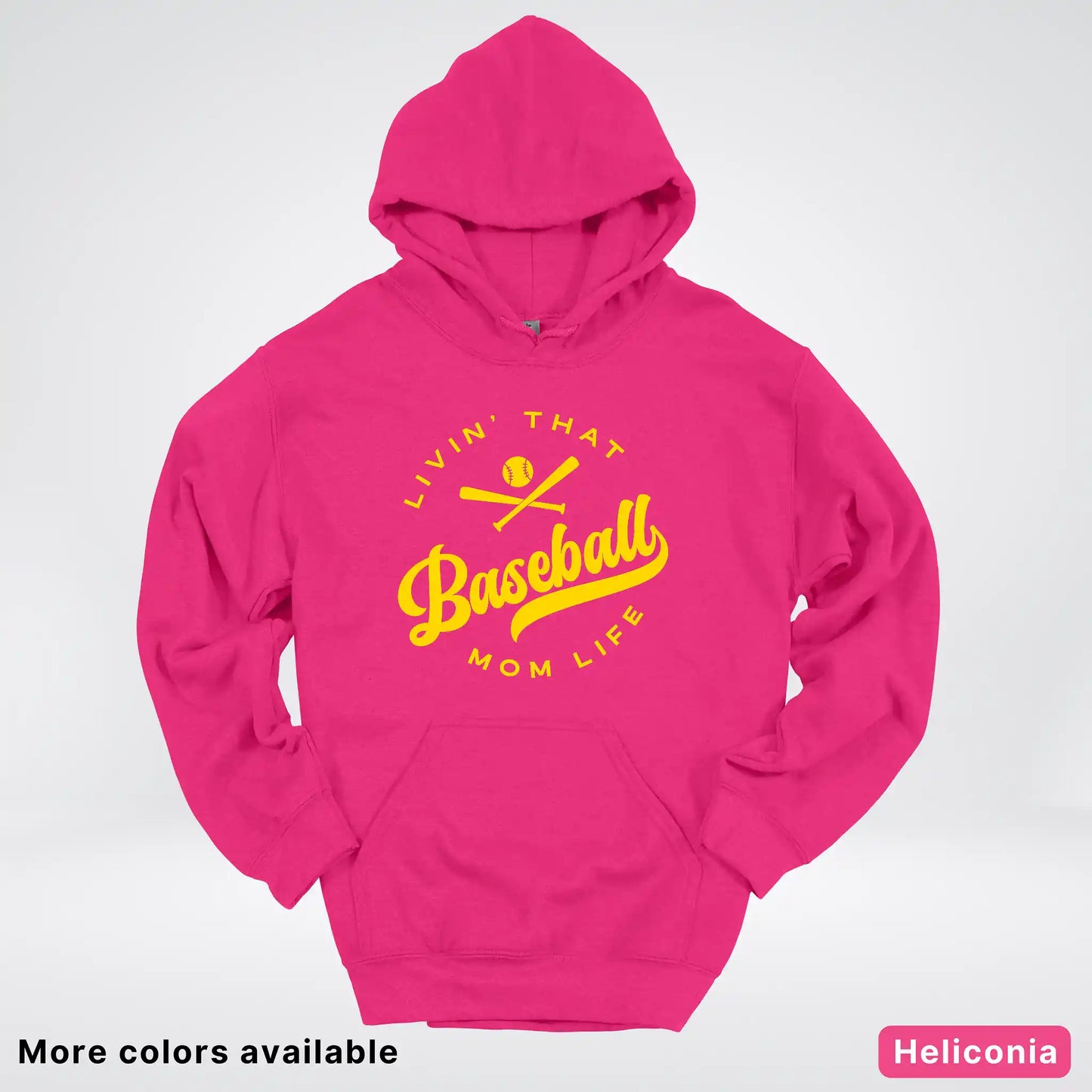 Livin' That Baseball Mom Life - Gold Design - Hoodie