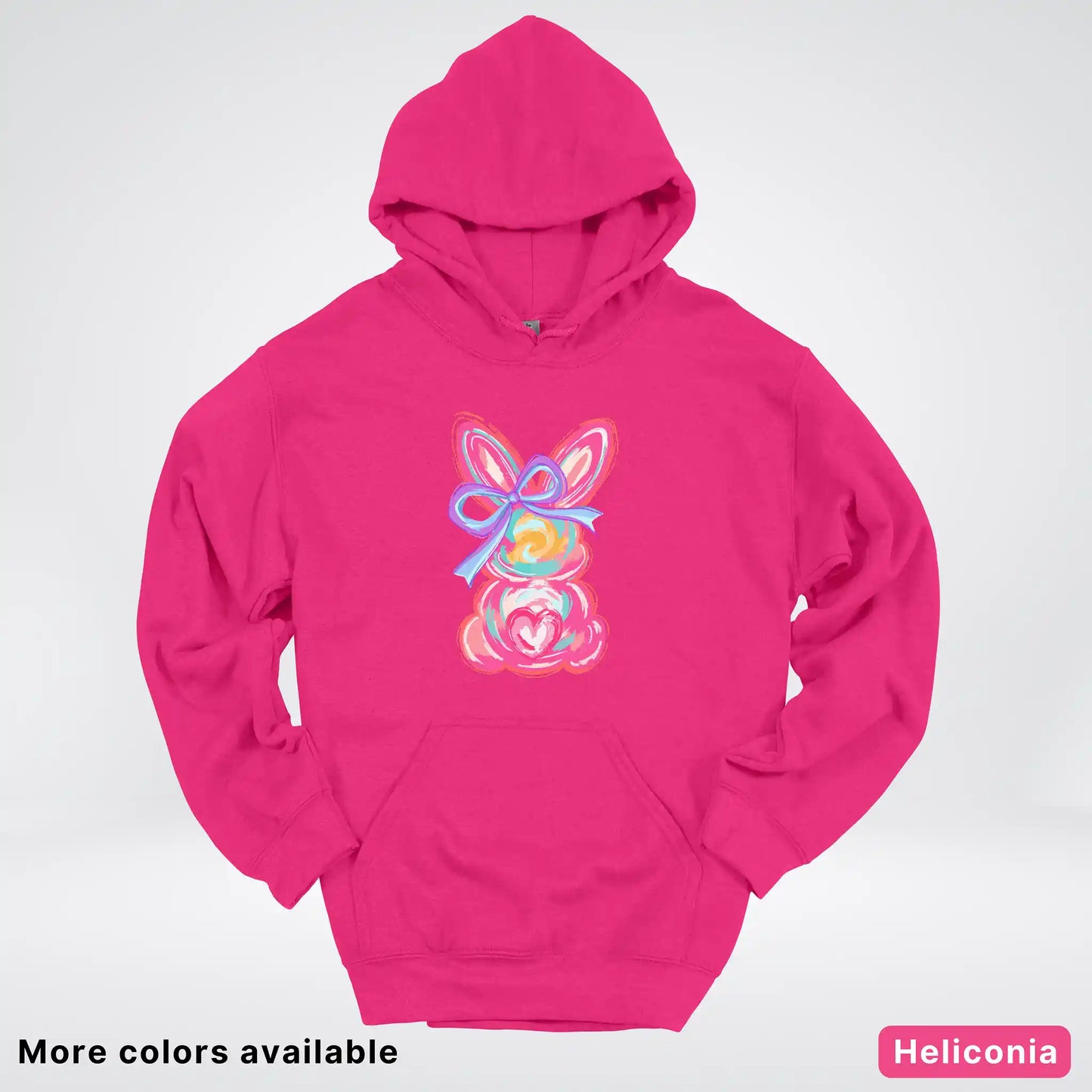Coquette Easter Bunny – Pastel Bow Bunny Spring Graphic - Hoodie
