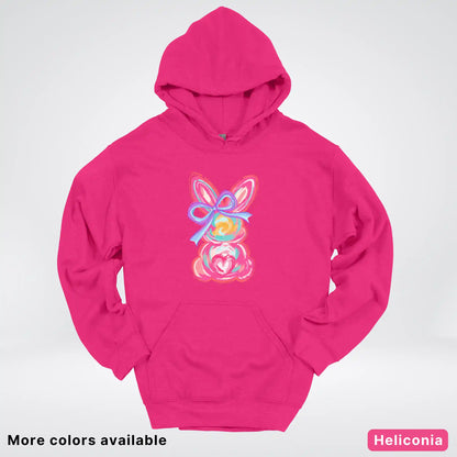 Coquette Easter Bunny – Pastel Bow Bunny Spring Graphic - Hoodie
