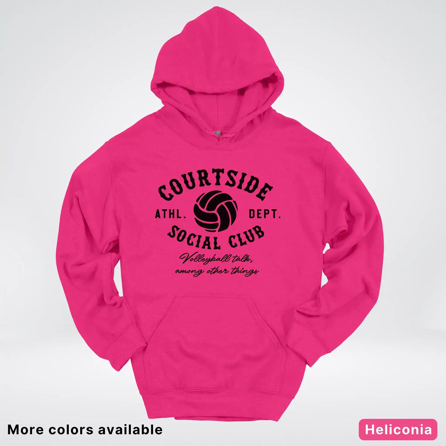 Courtside Social Club – Black Design – Volleyball - Hoodie