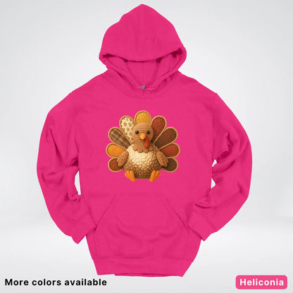 Fall Turkey Hook Yard Faux Hoodie