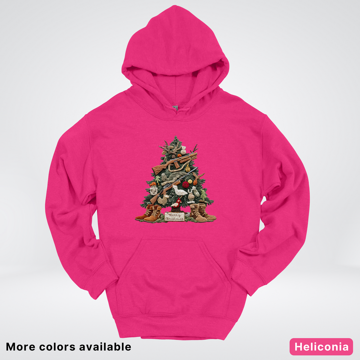 Rustic Holiday Tree & Boots (Hook Yard Faux) - Hoodie