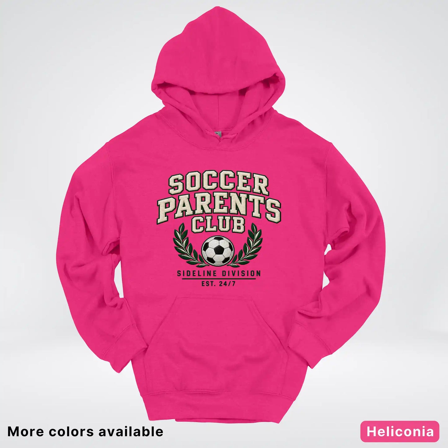 Soccer Parents Club Faux Embroidery Sideline Hoodie