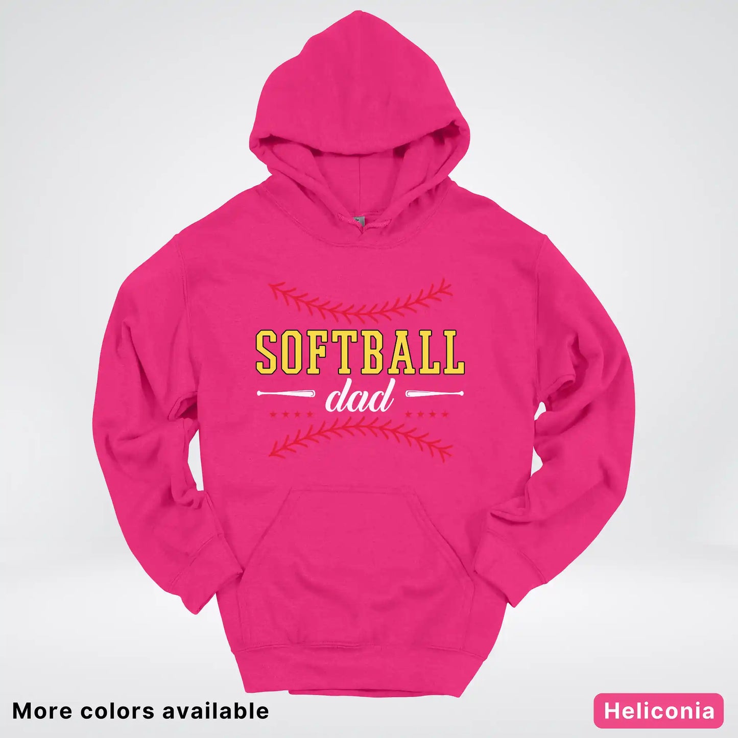 Softball Dad - White Design - Hoodie