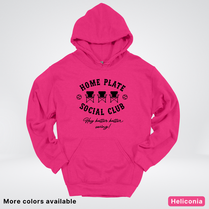 Home Plate Social Club – Black Design - Hoodie