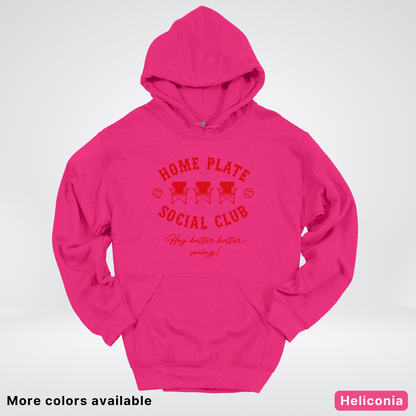 Home Plate Social Club – Red Design - Hoodie