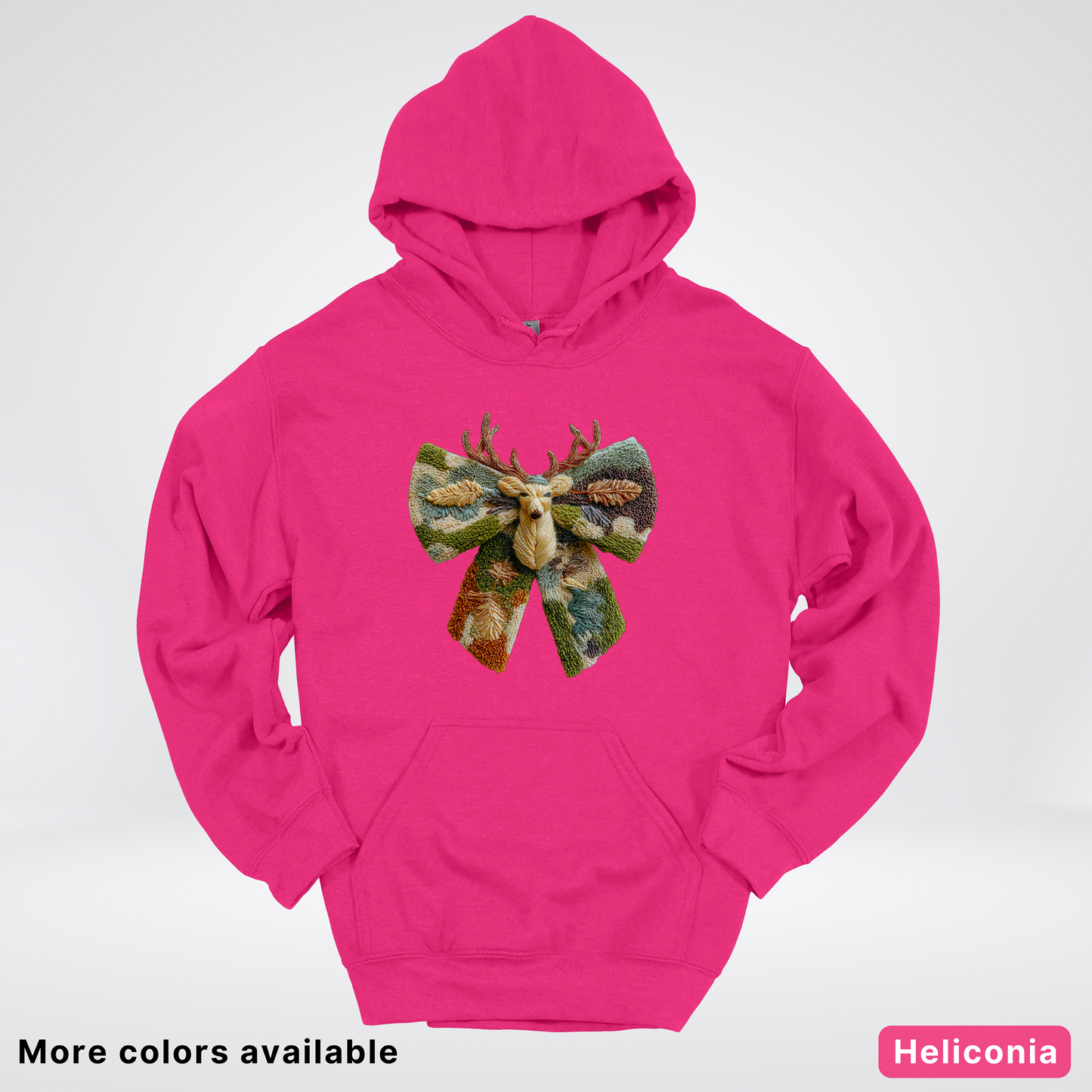 Neutral Woodland Bow Hook Yard Faux - Hoodie