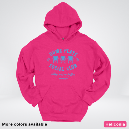 Home Plate Social Club – Light Blue Design - Hoodie