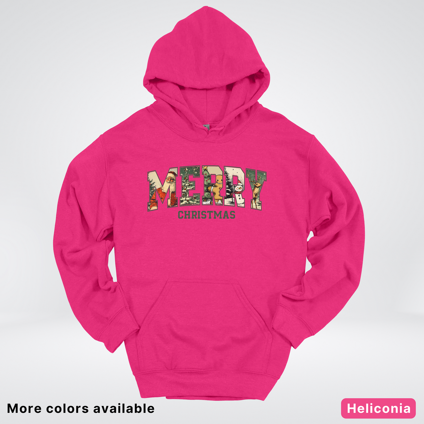 Vintage Merry Christmas Varsity - Hoodie
