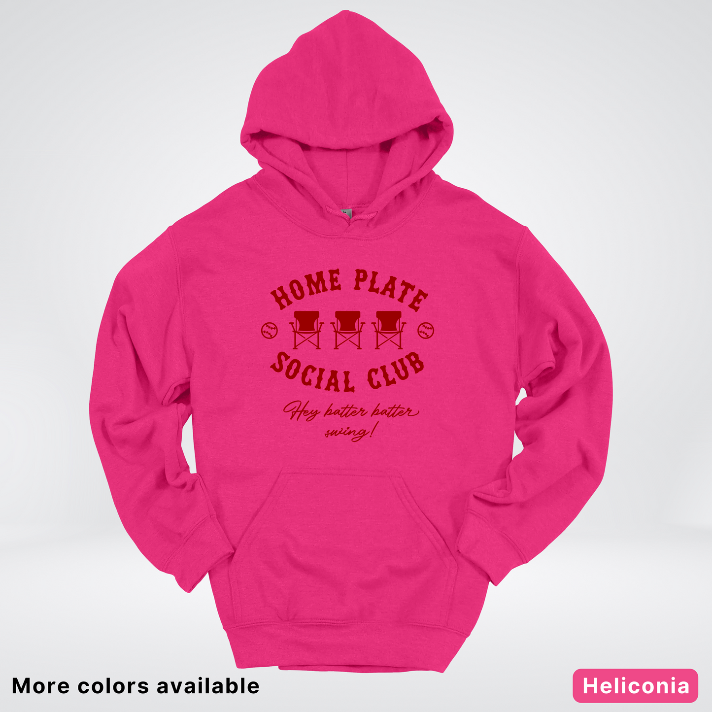 Home Plate Social Club – Maroon Design - Hoodie