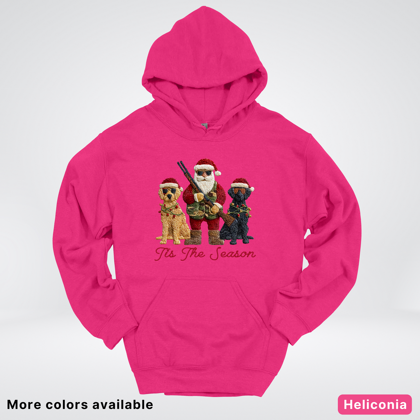 Tis The Season Hunting Santa Hook Yard Faux Hodie - Hoodie