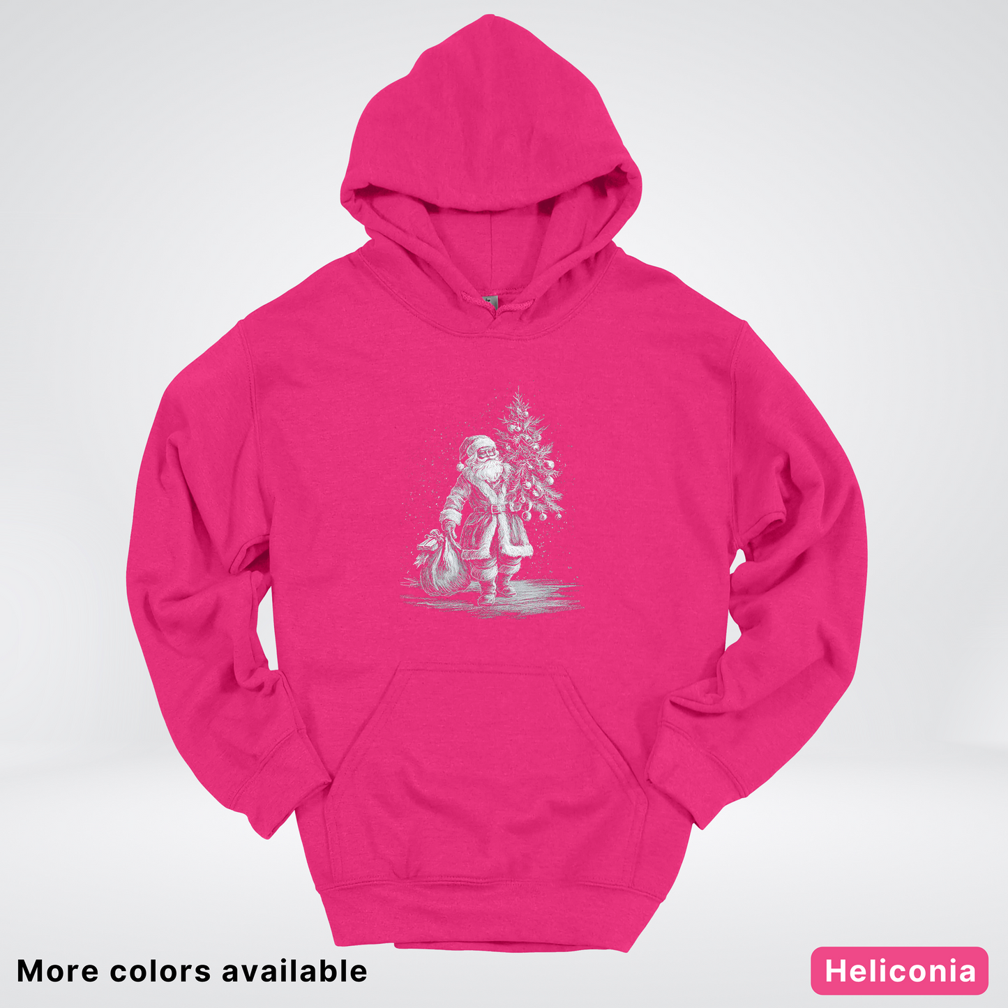 Vintage Santa with Christmas Tree - Hoodie