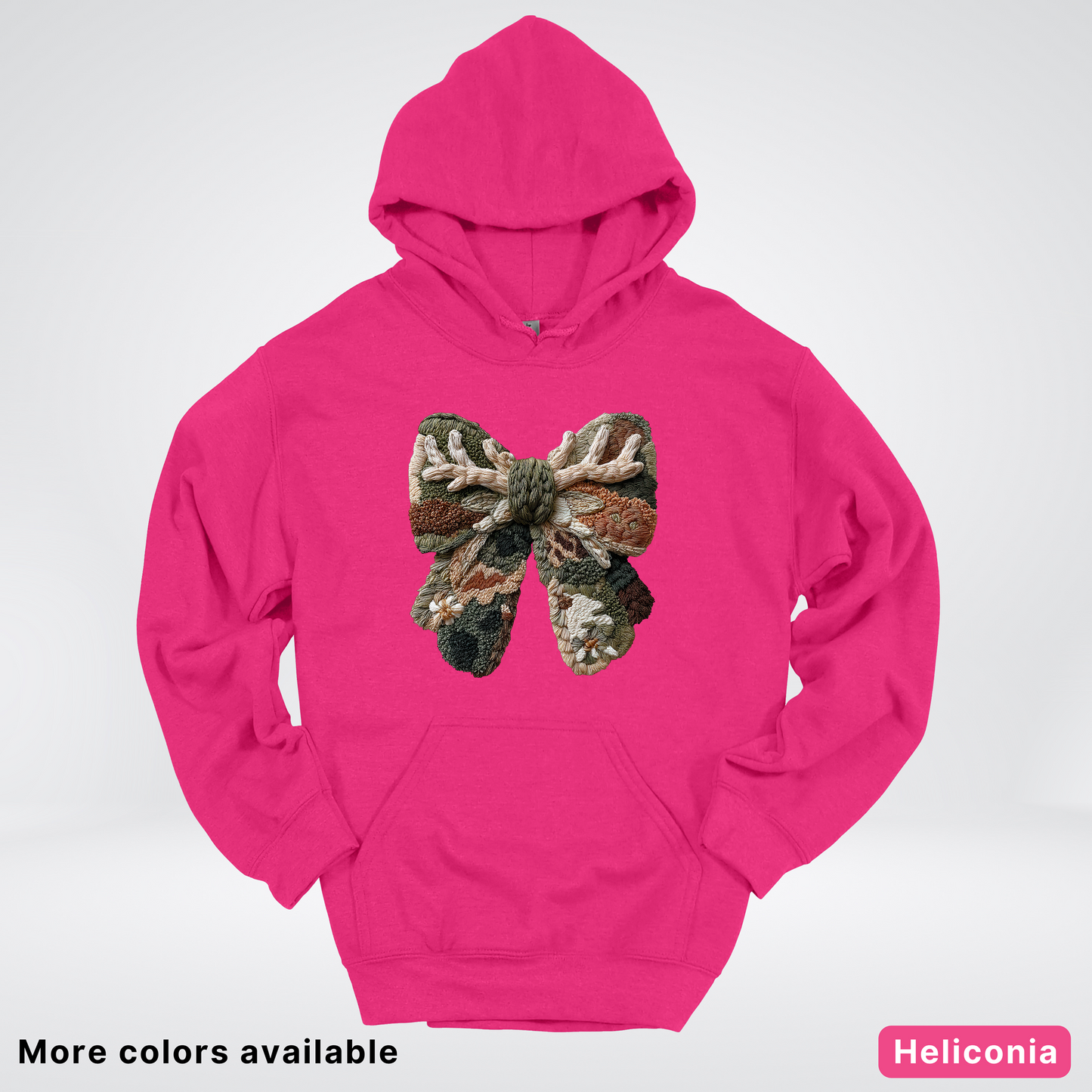 Woodland Winter Bow Hook Yard Faux - Hoodie