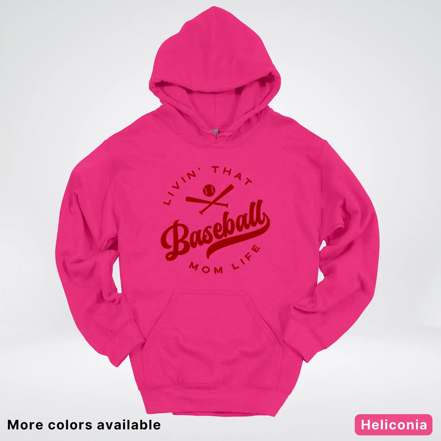 Livin' That Baseball Mom Life – Maroon Design - Hoodie