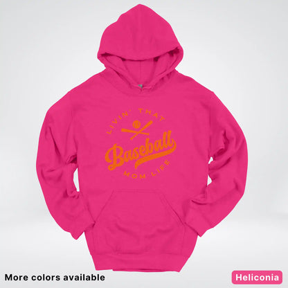 Livin' That Baseball Mom Life – Orange Design - Hoodie