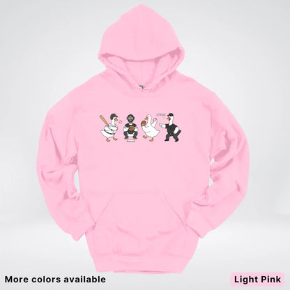 Baseball Goose Squad – Funny Baseball Goose Graphic Hoodie