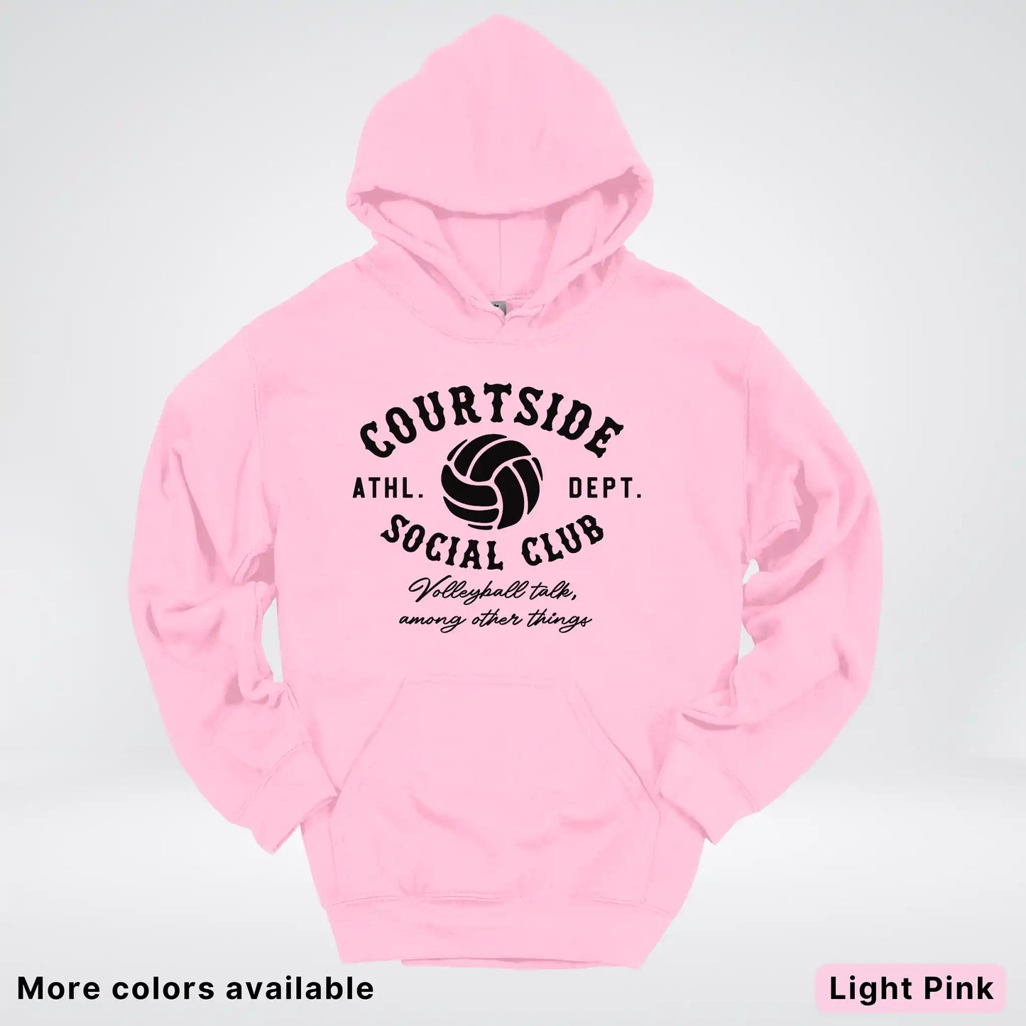Courtside Social Club – Black Design – Volleyball - Hoodie