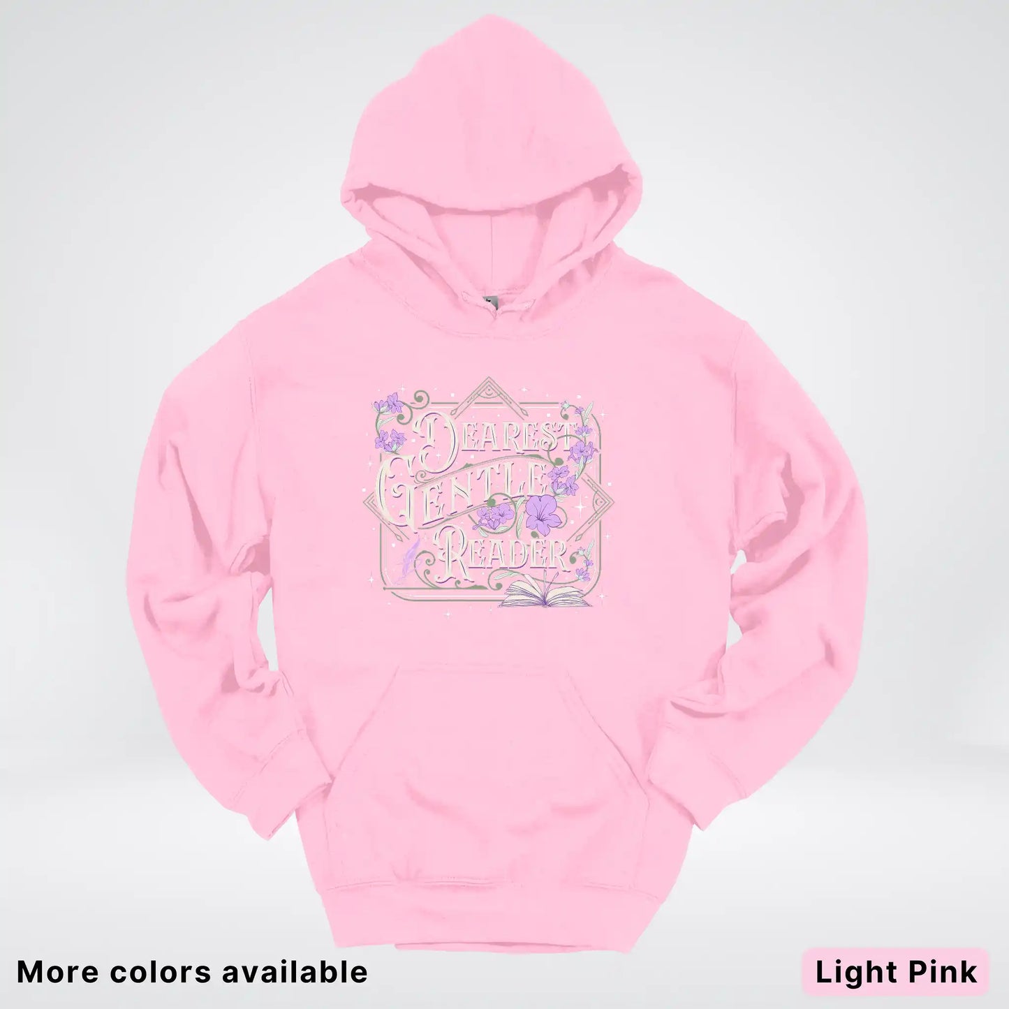 Dearest Gentle Reader – Vintage Floral Book Lover Graphic - Hoodie