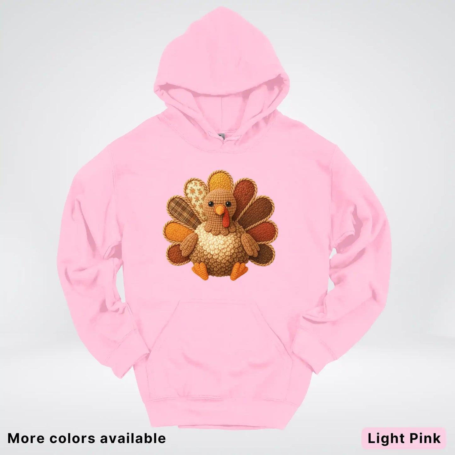 Fall Turkey Hook Yard Faux Hoodie