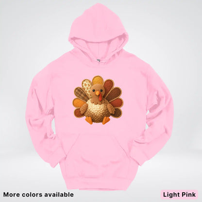 Fall Turkey Hook Yard Faux Hoodie