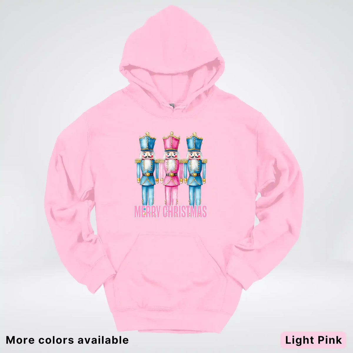 Merry Christmas Pastel Nutcrackers Hoodie
