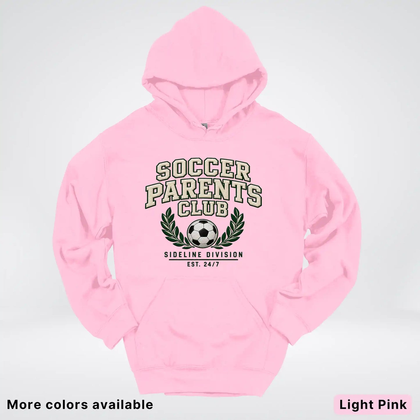 Soccer Parents Club Faux Embroidery Sideline Hoodie