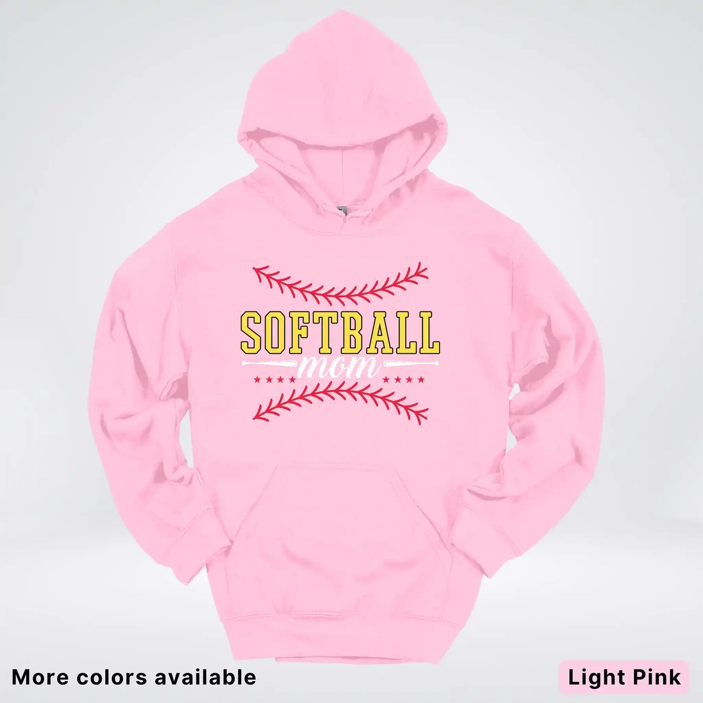 Softball Mom - White Design - Hoodie