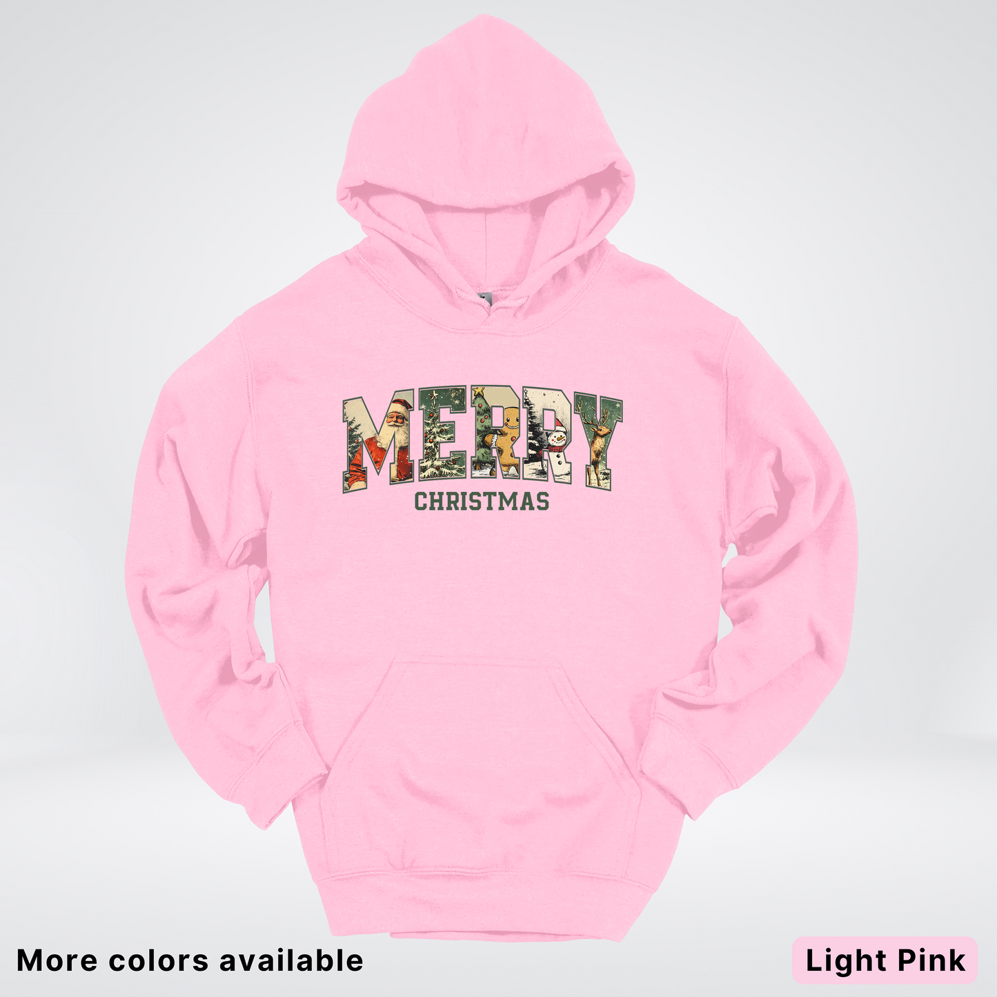 Vintage Merry Christmas Varsity - Hoodie