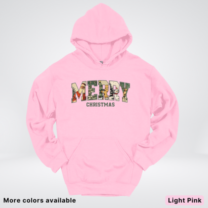 Vintage Merry Christmas Varsity - Hoodie