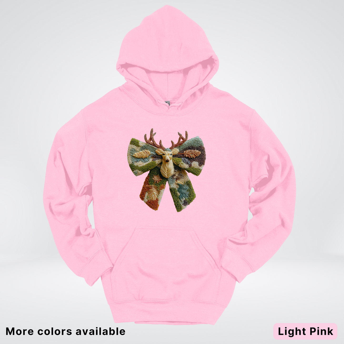 Neutral Woodland Bow Hook Yard Faux - Hoodie